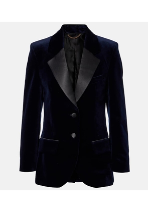 Victoria Beckham Cotton-blend velvet blazer