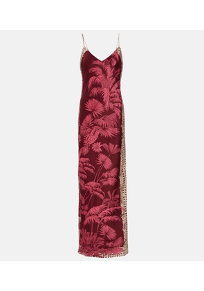 Johanna Ortiz Printed silk slip dress