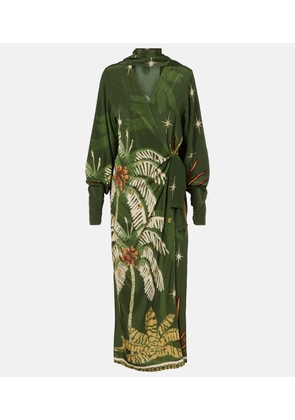 Johanna Ortiz Printed silk midi dress