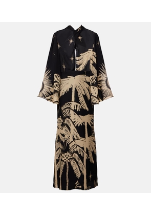 Johanna Ortiz Printed silk maxi dress