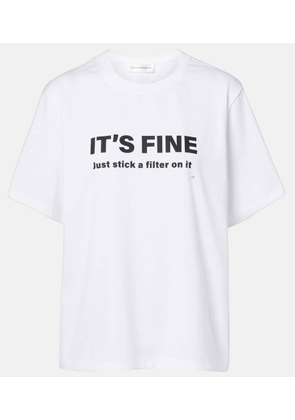 Victoria Beckham Printed cotton jersey T-shirt