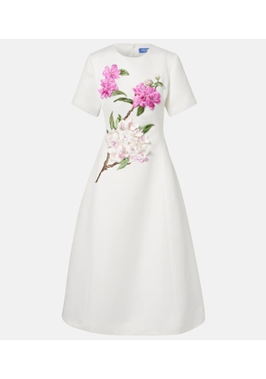 Leo Lin Caroline floral-applique midi dress