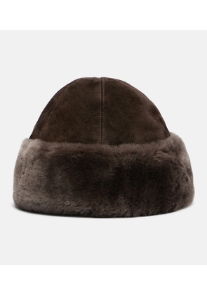Nour Hammour Toki suede and shearling hat