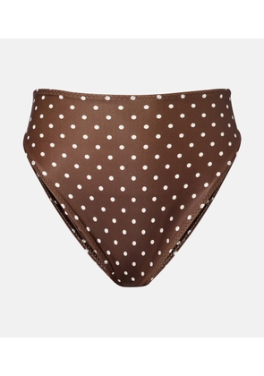 Same Polka-dot high-rise bikini bottoms