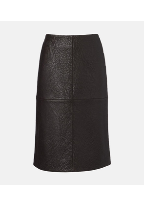 Joseph Shroff leather pencil skirt