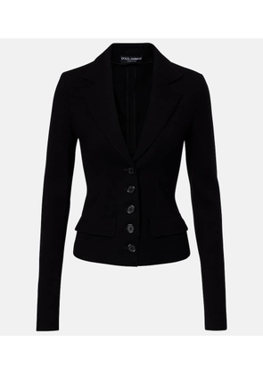 Dolce&Gabbana Wool-blend canvas jacket