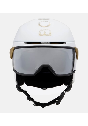 Bogner Logo leather-trimmed ski helmet
