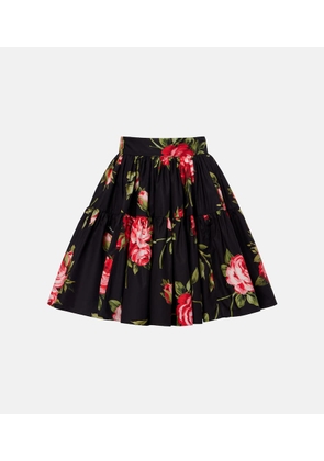 Dolce&Gabbana Floral cotton miniskirt