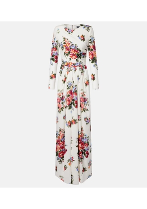Dolce&Gabbana Floral silk-blend charmeuse gown