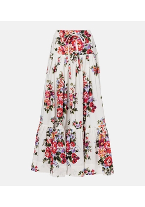 Dolce&Gabbana Floral cotton poplin maxi skirt
