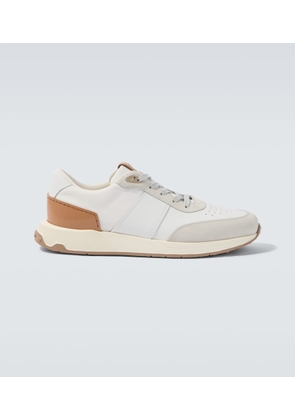 Tod's Leather and suede-trimmed sneakers