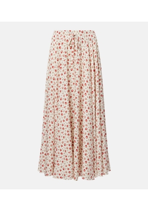 Dolce&Gabbana Floral silk-blend midi skirt