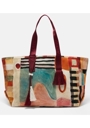 Alemais x LRNCE Michelle Large printed canvas tote bag