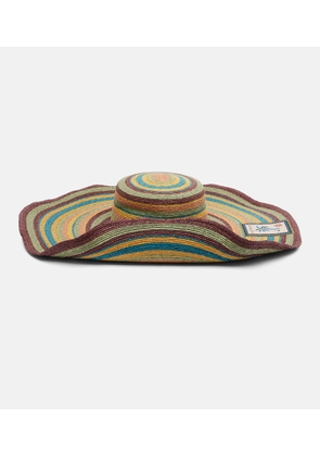 Alemais Dusk striped raffia sun hat