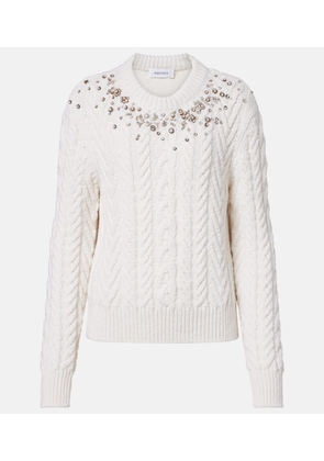 McQueen Embellished wool and cashmere sweater