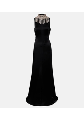 McQueen Embellished open-back gown