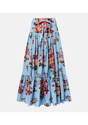 Dolce&Gabbana Floral cotton poplin maxi skirt