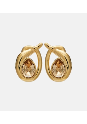 Oscar de la Renta Looped crystal-embellished earrings