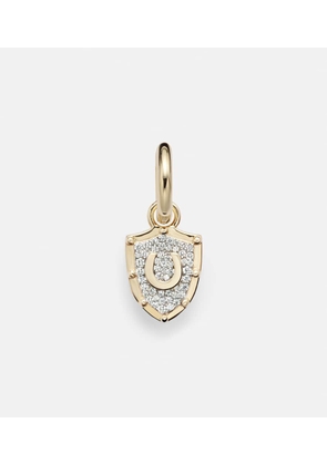 FoundRae Protection Petite Chubby 18kt gold hoop earring with diamonds