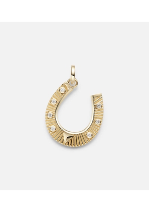 FoundRae 18kt gold pendant with diamonds
