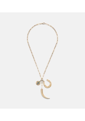 FoundRae Protection 18kt gold pendant necklace with diamonds