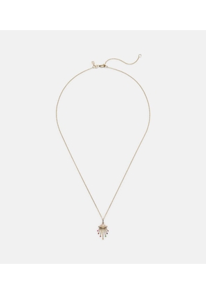 Sydney Evan UFO 14kt gold pendant necklace with diamonds