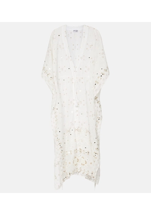 Juliet Dunn Embroidered cotton kaftan