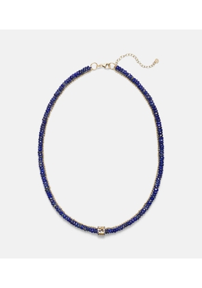 Sydney Evan 14kt gold necklace with lapis lazuli and diamonds