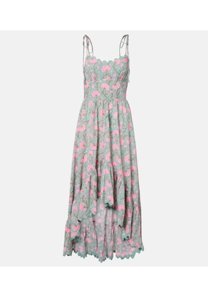 Juliet Dunn Floral cotton midi dress