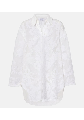 Juliet Dunn Embroidered cotton shirt