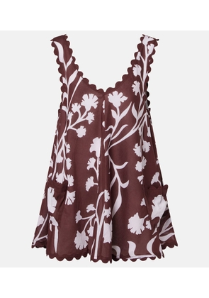 Juliet Dunn Floral cotton minidress