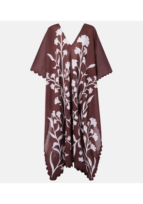 Juliet Dunn Floral cotton kaftan