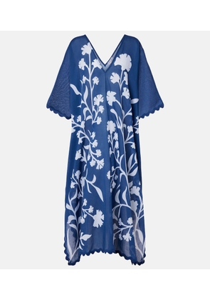 Juliet Dunn Scalloped cotton kaftan