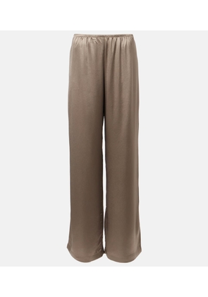Leset Barb satin wide-leg pants