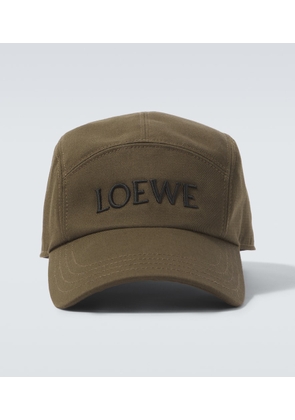 Loewe Logo embroidered cotton baseball cap