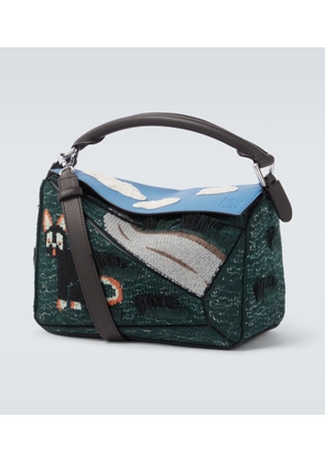 Loewe x Louis Wain Futurist Cat Puzzle tote bag