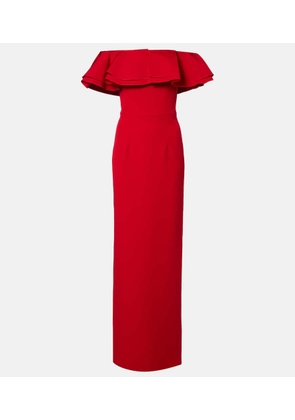 Safiyaa Ryan ruffled off-shoulder crepe gown