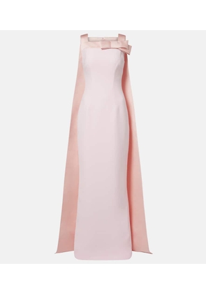 Safiyaa Harley caped crepe gown
