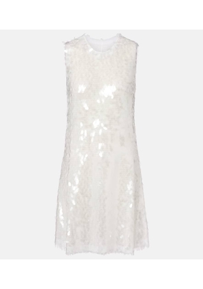 Norma Kamali Sequined semi-sheer mesh minidress
