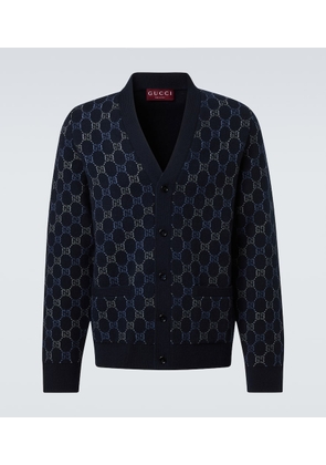 Gucci GG wool and cashmere jacquard cardigan