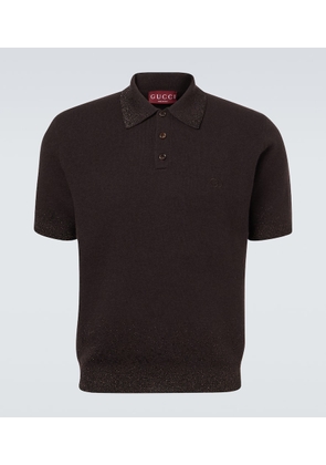 Gucci Interlocking G wool-blend polo shirt
