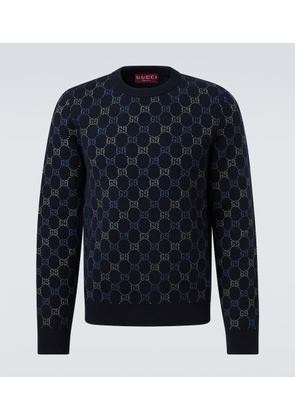 Gucci GG wool and cashmere-blend jacquard sweater