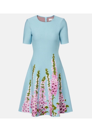Oscar de la Renta Floral jacquard minidress