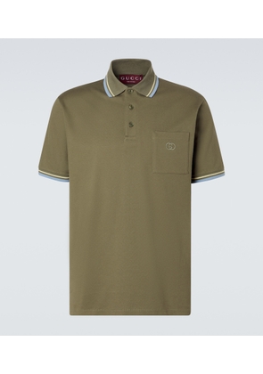 Gucci Cotton-blend pique polo shirt