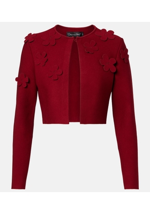 Oscar de la Renta Floral cropped cardigan