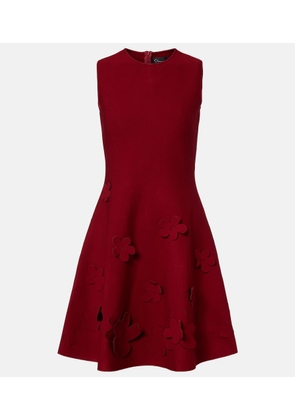 Oscar de la Renta Floral knitted minidress