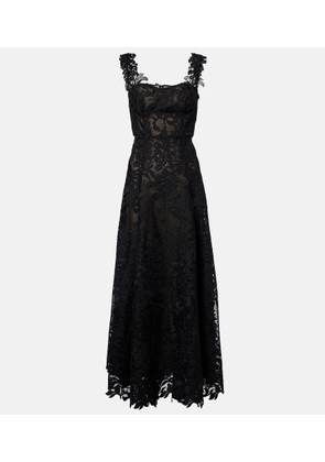 Oscar de la Renta Guipure lace bustier gown