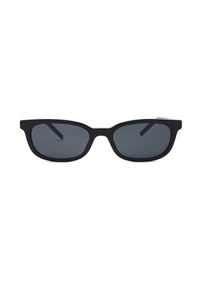Saint Laurent Monogram Hinge XS Cat Eye Sunglasses in Black - Black. Size all.