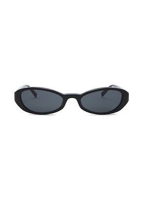 Saint Laurent Bayonetta Oval Sunglasses in Black - Black. Size all.