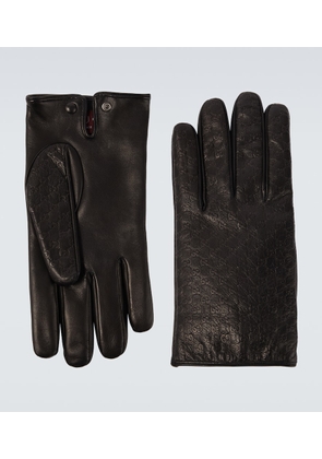 Gucci GG leather gloves